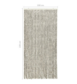 Moustiquaire Gris clair et gris foncé 100x220 cm Chenille
