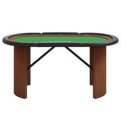 Table de poker 10 joueurs Vert 160x80x75 cm