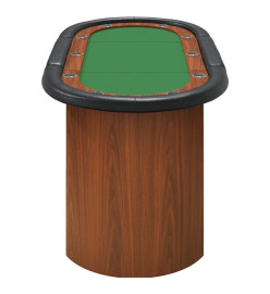 Table de poker 10 joueurs Vert 160x80x75 cm