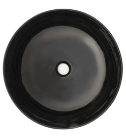 Lavabo rond Céramique Noir 41,5 x 13,5 cm