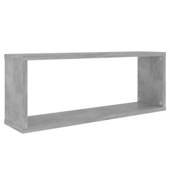 Étagères cube murales 2 pcs Gris béton 60x15x23 cm Aggloméré