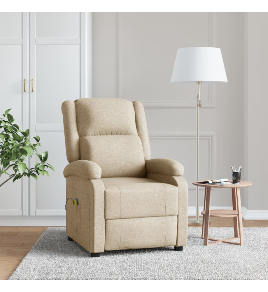 Fauteuil de massage Crème Tissu