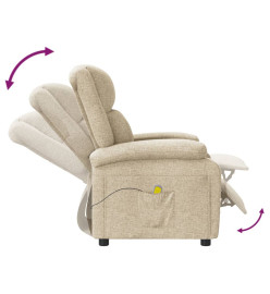 Fauteuil de massage Crème Tissu