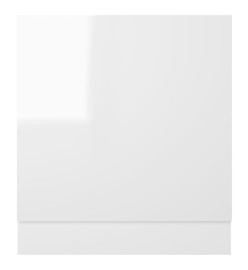 Panneau de lave-vaisselle Blanc brillant 59,5x3x67 cm Aggloméré