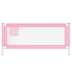 Barrière de sécurité de lit d'enfant Rose 200x25 cm Tissu