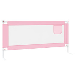 Barrière de sécurité de lit d'enfant Rose 200x25 cm Tissu