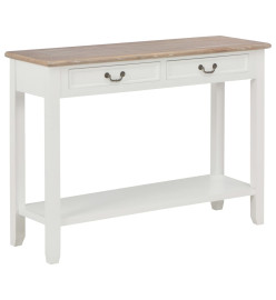 Table console Blanc 110x35x80 cm Bois