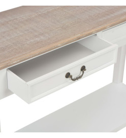 Table console Blanc 110x35x80 cm Bois