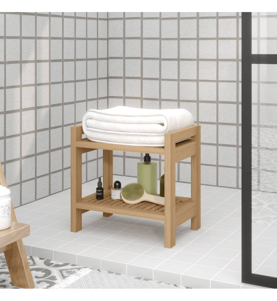 Banc de douche 45x30x45 cm Bois massif de teck