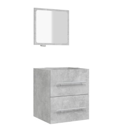 Armoire de salle de bain avec miroir Gris béton 41x38,5x48 cm