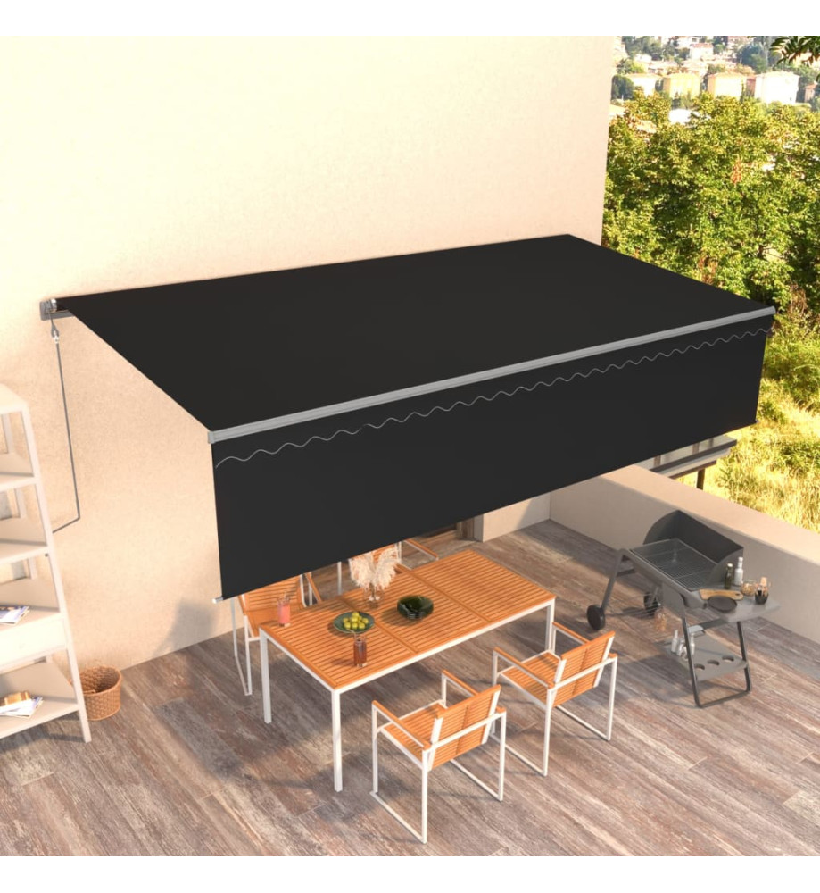 Auvent automatique rétractable avec store 6x3 m Anthracite