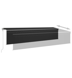 Auvent automatique rétractable avec store 6x3 m Anthracite