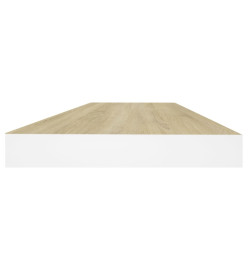 Étagères flottantes 4 pcs Chêne et blanc 60x23,5x3,8 cm MDF