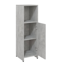 Armoire de salle de bain Gris béton 30x30x95 cm Aggloméré