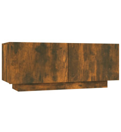 Meuble TV Chêne fumé 100x35x40 cm Bois d'ingénierie