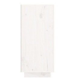 Buffet Blanc 111x34x75 cm Bois massif de pin