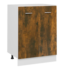 Armoire de plancher Chêne fumé 60x46x81,5 cm Bois d'ingénierie