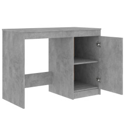 Bureau Gris béton 100x50x76 cm Bois d'ingénierie