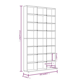 Armoire à CD Sonoma gris 102x23x177,5 cm Bois d'ingénierie