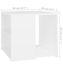 Table d'appoint Blanc 50x50x45 cm Aggloméré