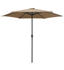 Parasol d'extérieur et mât en aluminium 270x246 cm Taupe