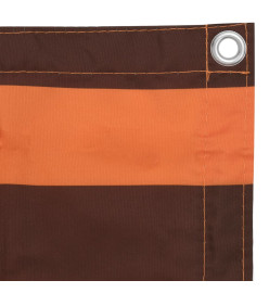 Écran de balcon Orange et marron 90x600 cm Tissu Oxford