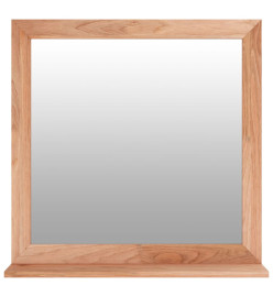 Miroir mural 55x55 cm Bois massif de noyer