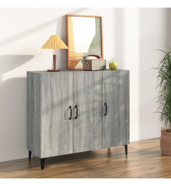 Buffet sonoma gris 90x34x80 cm bois d'ingénierie