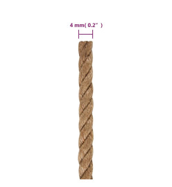 Corde de jute 50 m de long 4 mm d'épaisseur