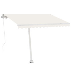 Auvent automatique avec capteur de vent et LED 350x250 cm Crème