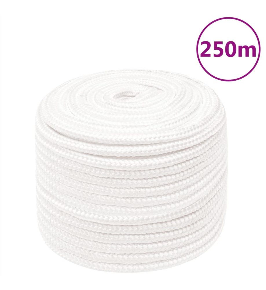 Corde de bateau Blanc complet 14 mm 250 m polypropylène