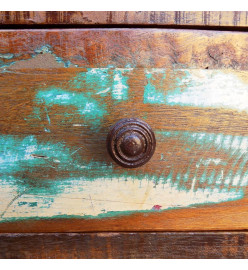 Table basse avec bord incurvé et 1 tiroir Bois de récupération