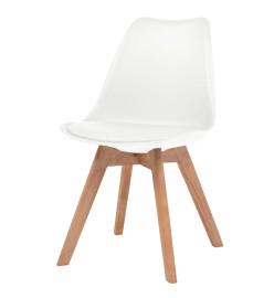 Chaises à manger lot de 4 Blanc Plastique