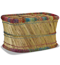 Table basse Bambou avec Détails Chindi Multicolore