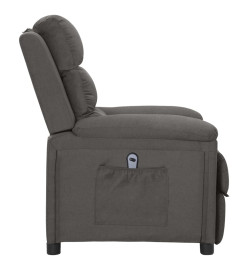 Fauteuil inclinable électrique Gris foncé Tissu