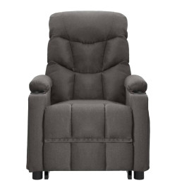 Fauteuil de massage inclinable Gris foncé Tissu