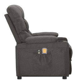 Fauteuil de massage inclinable Gris foncé Tissu