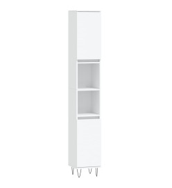 Ensemble de meubles salle de bain 3 pcs blanc bois d'ingénierie