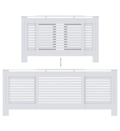 Cache-radiateur MDF Blanc 205 cm