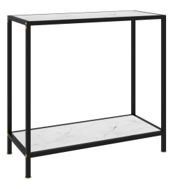 Table console Blanc 80x35x75 cm Verre trempé