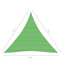 Voile d'ombrage 160 g/m² Vert clair 5x5x5 m PEHD