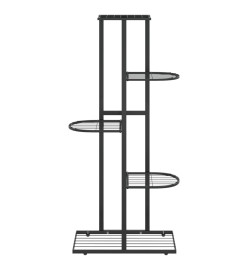 Support pour plantes 5 niveaux 43x22x98 cm Noir Métal