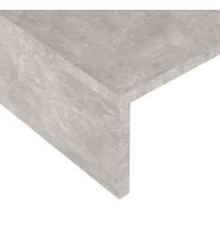 Support de moniteur Gris béton 60x23,5x12 cm Bois d'ingénierie