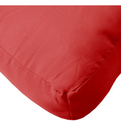 Coussin de palette rouge 120x40x12 cm tissu