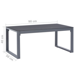 Table basse 90x50x40 cm Aluminium