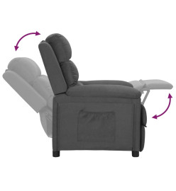 Fauteuil inclinable Gris foncé Tissu