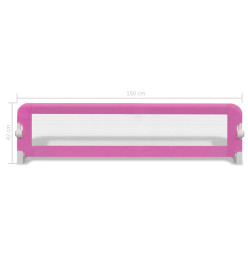 Barrière de lit de sécurité pour tout-petits 2pcs Rose 150x42cm