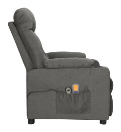 Fauteuil électrique de massage Gris foncé Tissu