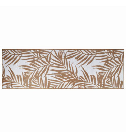 Tapis d'extérieur marron et blanc 80x250 cm design réversible