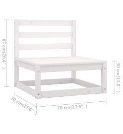 Salon de jardin 8 pcs avec coussins Bois de pin massif